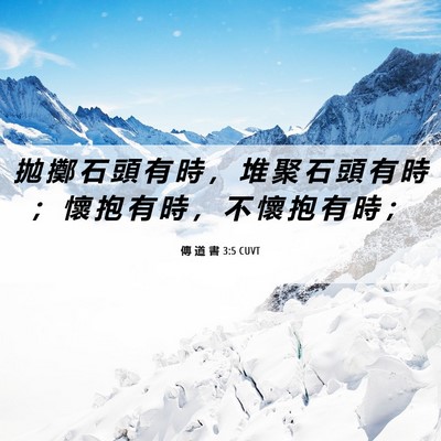 Picture 06 - 傳 道 書 3:5 CUVT - 拋 擲 石 頭 有 時 ， 堆 聚 石 頭 有 - Bible Verse Picture