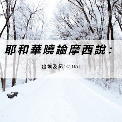 Picture 06 - 出 埃 及 記 13:1 CUVT - 耶 和 華 曉 諭 摩 西 說 - Bible Verse Picture