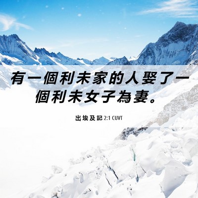 Picture 06 - 出 埃 及 記 2:1 CUVT - 有 一 個 利 未 家 的 人 娶 了 一 個 - Bible Verse Picture