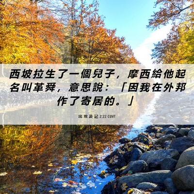 Picture 06 - 出 埃 及 記 2:22 CUVT - 西 坡 拉 生 了 一 個 兒 子 ， 摩 西 - Bible Verse Picture
