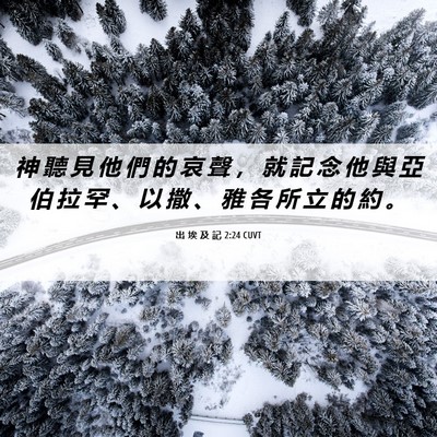 Picture 06 - 出 埃 及 記 2:24 CUVT - 神 聽 見 他 們 的 哀 聲 ， 就 記 念 - Bible Verse Picture