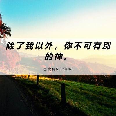 Picture 06 - 出 埃 及 記 20:3 CUVT - 除 了 我 以 外 ， 你 不 可 有 別 的 - Bible Verse Picture