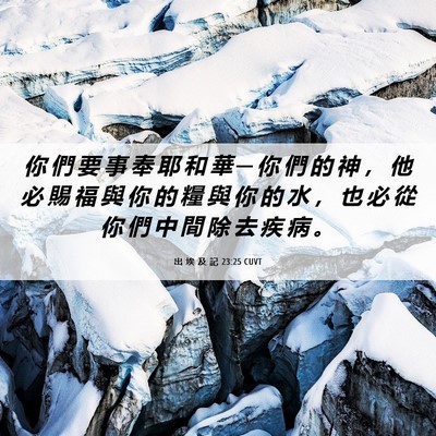 Picture 06 - 出 埃 及 記 23:25 CUVT - 你 們 要 事 奉 耶 和 華 ─ 你 們 的 - Bible Verse Picture