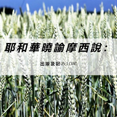 Picture 06 - 出 埃 及 記 25:1 CUVT - 耶 和 華 曉 諭 摩 西 說 - Bible Verse Picture