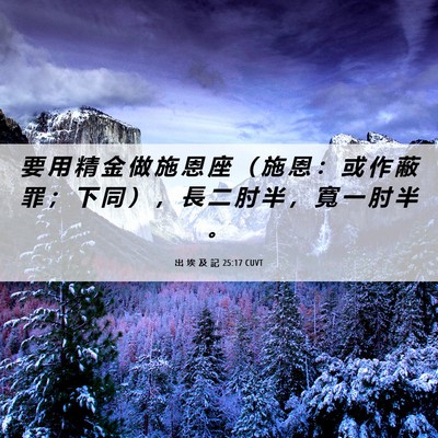 Picture 06 - 出 埃 及 記 25:17 CUVT - 要 用 精 金 做 施 恩 座 （ 施 恩 ： - Bible Verse Picture
