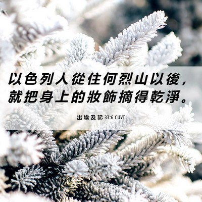 Picture 06 - 出 埃 及 記 33:6 CUVT - 以 色 列 人 從 住 何 烈 山 以 後 ， - Bible Verse Picture