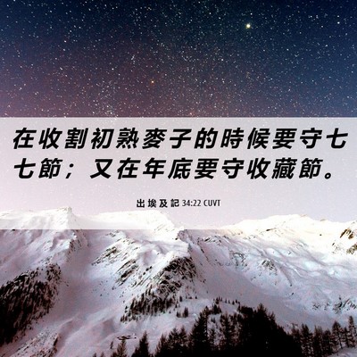 Picture 06 - 出 埃 及 記 34:22 CUVT - 在 收 割 初 熟 麥 子 的 時 候 要 守 - Bible Verse Picture