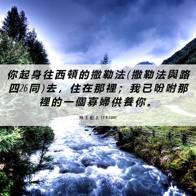 Picture 06 - 列 王 紀 上 17:9 CUVT - 你 起 身 往 西 頓 的 撒 勒 法 ( 撒 勒 - Bible Verse Picture