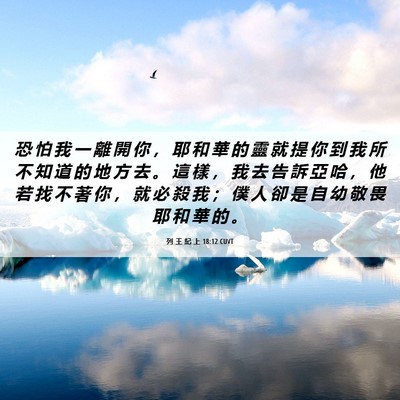 Picture 06 - 列 王 紀 上 18:12 CUVT - 恐 怕 我 一 離 開 你 ， 耶 和 華 的 - Bible Verse Picture