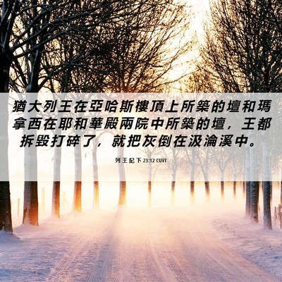 Picture 06 - 列 王 紀 下 23:12 CUVT - 猶 大 列 王 在 亞 哈 斯 樓 頂 上 所 - Bible Verse Picture