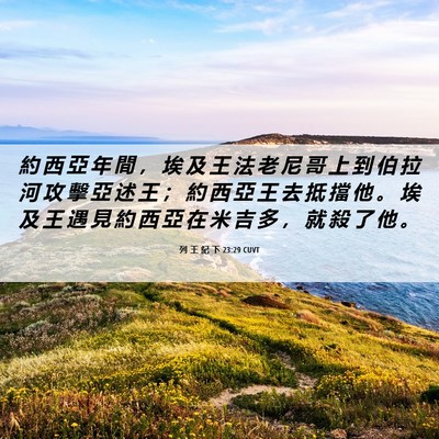 Picture 06 - 列 王 紀 下 23:29 CUVT - 約 西 亞 年 間 ， 埃 及 王 法 老 尼 - Bible Verse Picture