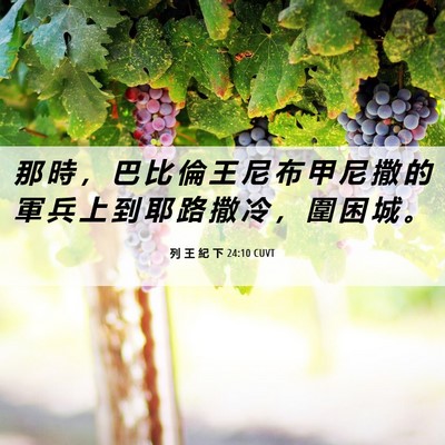 Picture 06 - 列 王 紀 下 24:10 CUVT - 那 時 ， 巴 比 倫 王 尼 布 甲 尼 撒 - Bible Verse Picture