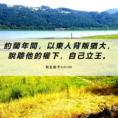 Picture 06 - 列 王 紀 下 8:20 CUVT - 約 蘭 年 間 ， 以 東 人 背 叛 猶 大 - Bible Verse Picture
