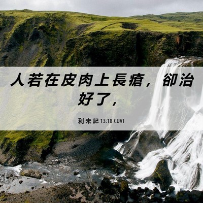 Picture 06 - 利 未 記 13:18 CUVT - 人 若 在 皮 肉 上 長 瘡 ， 卻 治 好 - Bible Verse Picture