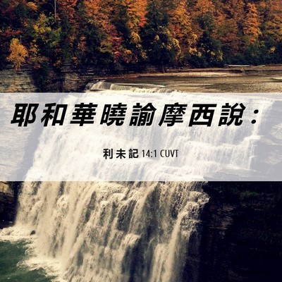 Picture 06 - 利 未 記 14:1 CUVT - 耶 和 華 曉 諭 摩 西 說 - Bible Verse Picture