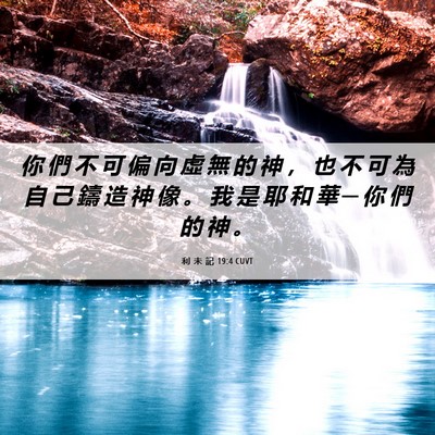 Picture 06 - 利 未 記 19:4 CUVT - 你 們 不 可 偏 向 虛 無 的 神 ， 也 - Bible Verse Picture