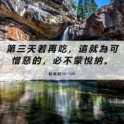 Picture 06 - 利 未 記 19:7 CUVT - 第 三 天 若 再 吃 ， 這 就 為 可 憎 - Bible Verse Picture
