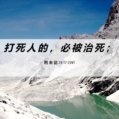 Picture 06 - 利 未 記 24:17 CUVT - 打 死 人 的 ， 必 被 治 死 - Bible Verse Picture