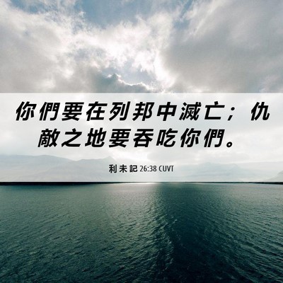 Picture 06 - 利 未 記 26:38 CUVT - 你 們 要 在 列 邦 中 滅 亡 ； 仇 敵 - Bible Verse Picture