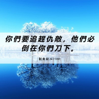 Picture 06 - 利 未 記 26:7 CUVT - 你 們 要 追 趕 仇 敵 ， 他 們 必 倒 - Bible Verse Picture