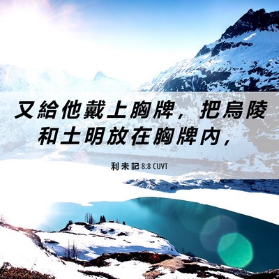 Picture 06 - 利 未 記 8:8 CUVT - 又 給 他 戴 上 胸 牌 ， 把 烏 陵 和 - Bible Verse Picture