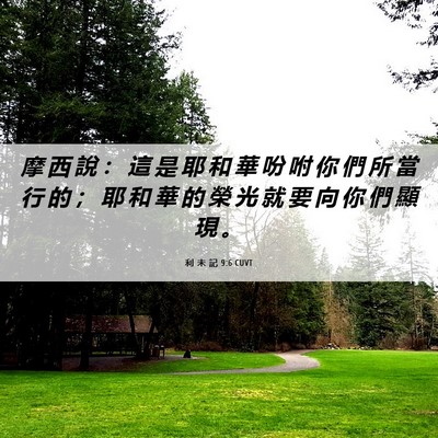 Picture 06 - 利 未 記 9:6 CUVT - 摩 西 說 ： 這 是 耶 和 華 吩 咐 你 - Bible Verse Picture