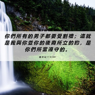 Picture 06 - 創 世 記 17:10 CUVT - 你 們 所 有 的 男 子 都 要 受 割 禮 - Bible Verse Picture