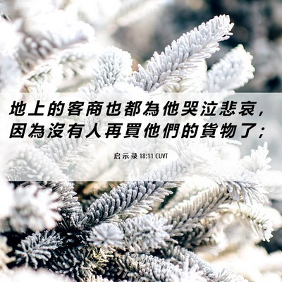 Picture 06 - 启 示 录 18:11 CUVT - 地 上 的 客 商 也 都 為 他 哭 泣 悲 - Bible Verse Picture
