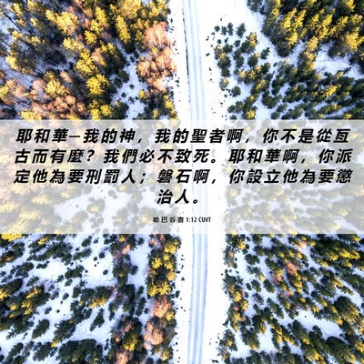 Picture 06 - 哈 巴 谷 書 1:12 CUVT - 耶 和 華 ─ 我 的 神 ， 我 的 聖 者 - Bible Verse Picture
