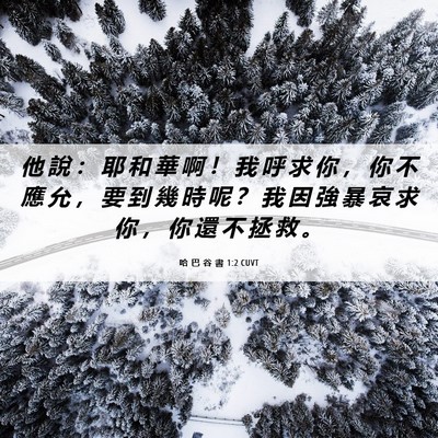 Picture 06 - 哈 巴 谷 書 1:2 CUVT - 他 說 ： 耶 和 華 啊 ！ 我 呼 求 你 - Bible Verse Picture