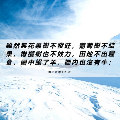 Picture 06 - 哈 巴 谷 書 3:17 CUVT - 雖 然 無 花 果 樹 不 發 旺 ， 葡 萄 - Bible Verse Picture