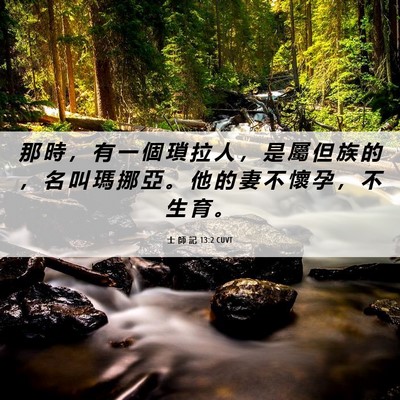 Picture 06 - 士 師 記 13:2 CUVT - 那 時 ， 有 一 個 瑣 拉 人 ， 是 屬 - Bible Verse Picture