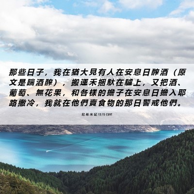 Picture 06 - 尼 希 米 記 13:15 CUVT - 那 些 日 子 ， 我 在 猶 大 見 有 人 - Bible Verse Picture