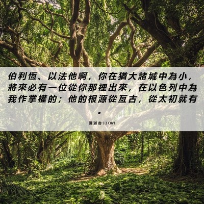 Picture 06 - 彌 迦 書 5:2 CUVT - 伯 利 恆 、 以 法 他 啊 ， 你 在 猶 - Bible Verse Picture