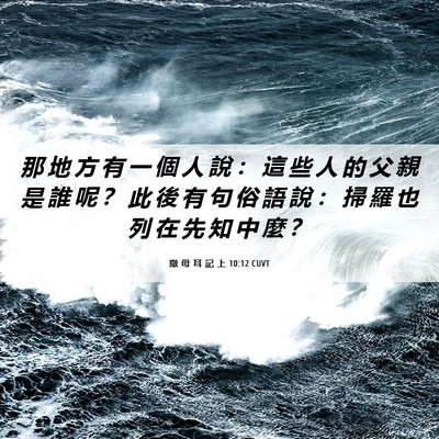 Picture 06 - 撒 母 耳 記 上 10:12 CUVT - 那 地 方 有 一 個 人 說 ： 這 些 人 - Bible Verse Picture
