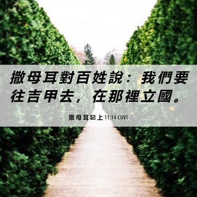 Picture 06 - 撒 母 耳 記 上 11:14 CUVT - 撒 母 耳 對 百 姓 說 ： 我 們 要 往 - Bible Verse Picture