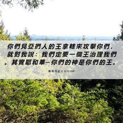 Picture 06 - 撒 母 耳 記 上 12:12 CUVT - 你 們 見 亞 捫 人 的 王 拿 轄 來 攻 - Bible Verse Picture