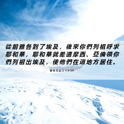 Picture 06 - 撒 母 耳 記 上 12:8 CUVT - 從 前 雅 各 到 了 埃 及 ， 後 來 你 - Bible Verse Picture