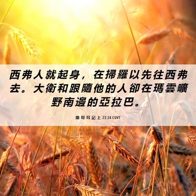 Picture 06 - 撒 母 耳 記 上 23:24 CUVT - 西 弗 人 就 起 身 ， 在 掃 羅 以 先 - Bible Verse Picture