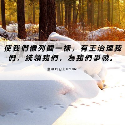 Picture 06 - 撒 母 耳 記 上 8:20 CUVT - 使 我 們 像 列 國 一 樣 ， 有 王 治 - Bible Verse Picture