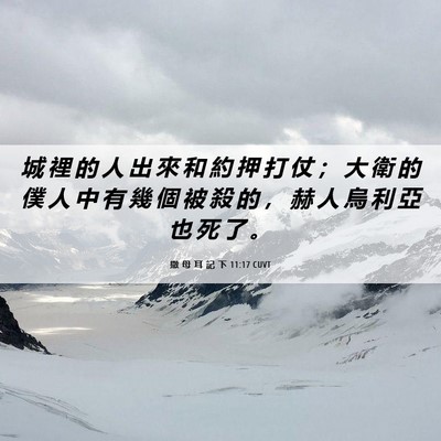 Picture 06 - 撒 母 耳 記 下 11:17 CUVT - 城 裡 的 人 出 來 和 約 押 打 仗 ； - Bible Verse Picture