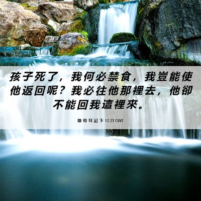 Picture 06 - 撒 母 耳 記 下 12:23 CUVT - 孩 子 死 了 ， 我 何 必 禁 食 ， 我 - Bible Verse Picture