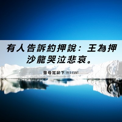 Picture 06 - 撒 母 耳 記 下 19:1 CUVT - 有 人 告 訴 約 押 說 ： 王 為 押 沙 - Bible Verse Picture