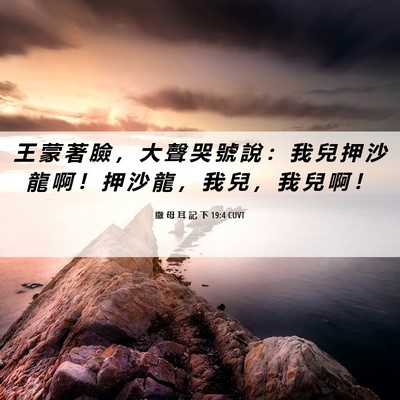 Picture 06 - 撒 母 耳 記 下 19:4 CUVT - 王 蒙 著 臉 ， 大 聲 哭 號 說 ： 我 - Bible Verse Picture