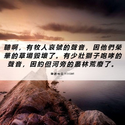 Picture 06 - 撒 迦 利 亞 11:3 CUVT - 聽 啊 ， 有 牧 人 哀 號 的 聲 音 ， - Bible Verse Picture