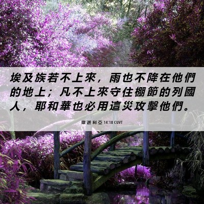 Picture 06 - 撒 迦 利 亞 14:18 CUVT - 埃 及 族 若 不 上 來 ， 雨 也 不 降 - Bible Verse Picture