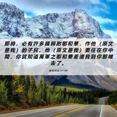 Picture 06 - 撒 迦 利 亞 2:11 CUVT - 那 時 ， 必 有 許 多 國 歸 附 耶 和 - Bible Verse Picture