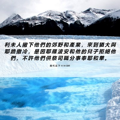 Picture 06 - 歷 代 志 下 11:14 CUVT - 利 未 人 撇 下 他 們 的 郊 野 和 產 - Bible Verse Picture