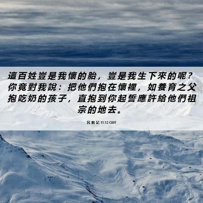 Picture 06 - 民 數 記 11:12 CUVT - 這 百 姓 豈 是 我 懷 的 胎 ， 豈 是 - Bible Verse Picture