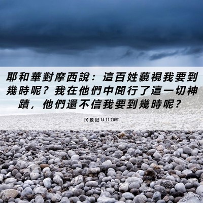 Picture 06 - 民 數 記 14:11 CUVT - 耶 和 華 對 摩 西 說 ： 這 百 姓 藐 - Bible Verse Picture